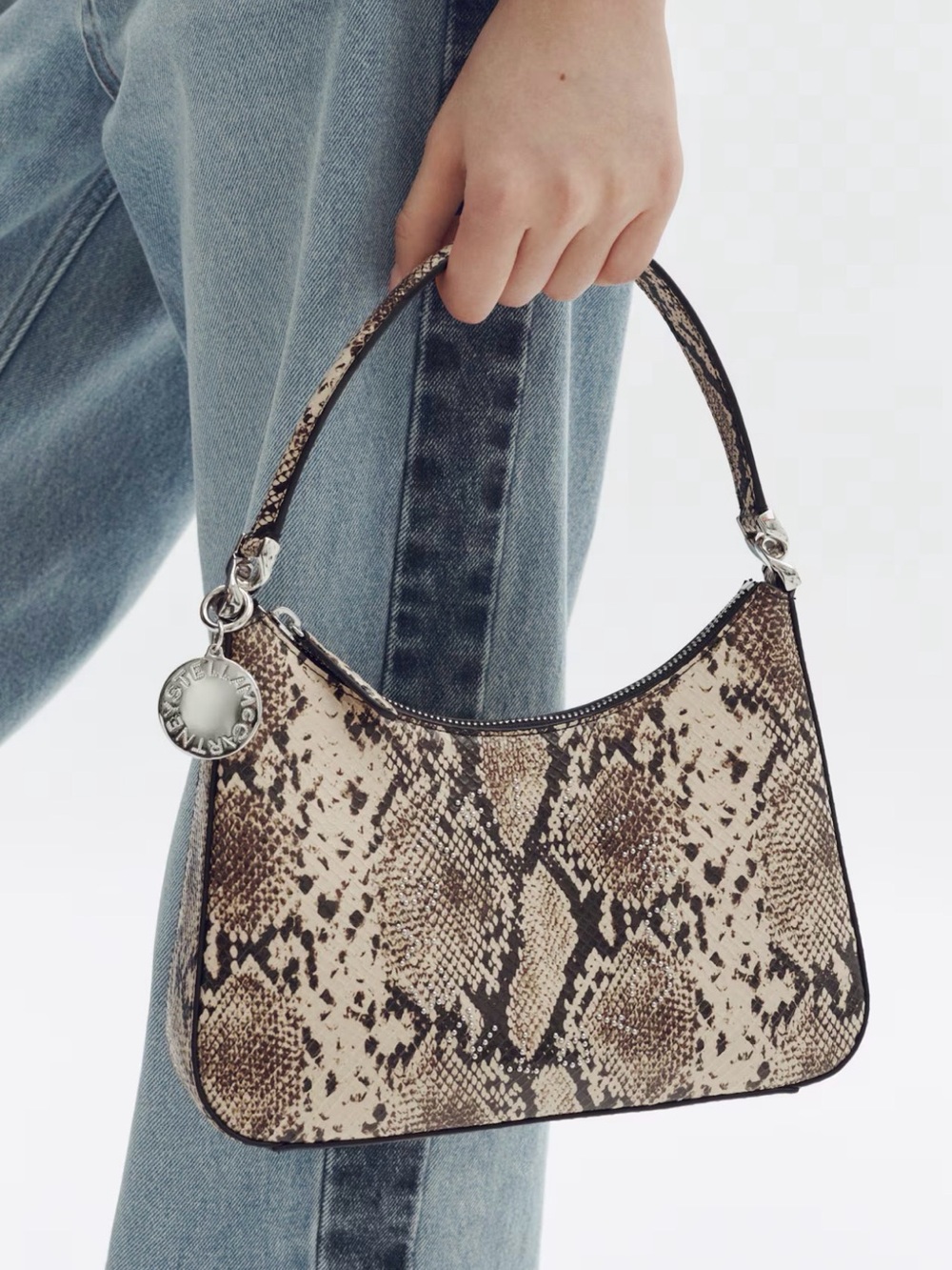 Stella McCartney Snake-Print Shoulder Bag